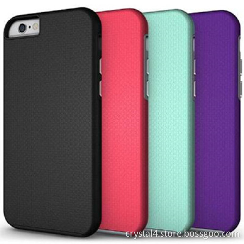 Fingerprint proof shock resistant hybrid phone case